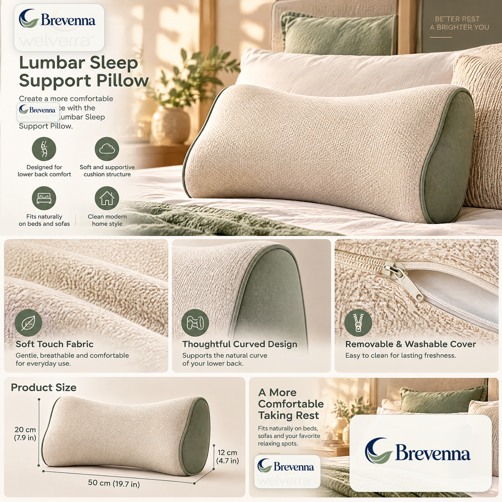 Brevenna™ Lumbar Sleep Support Pillow view 3