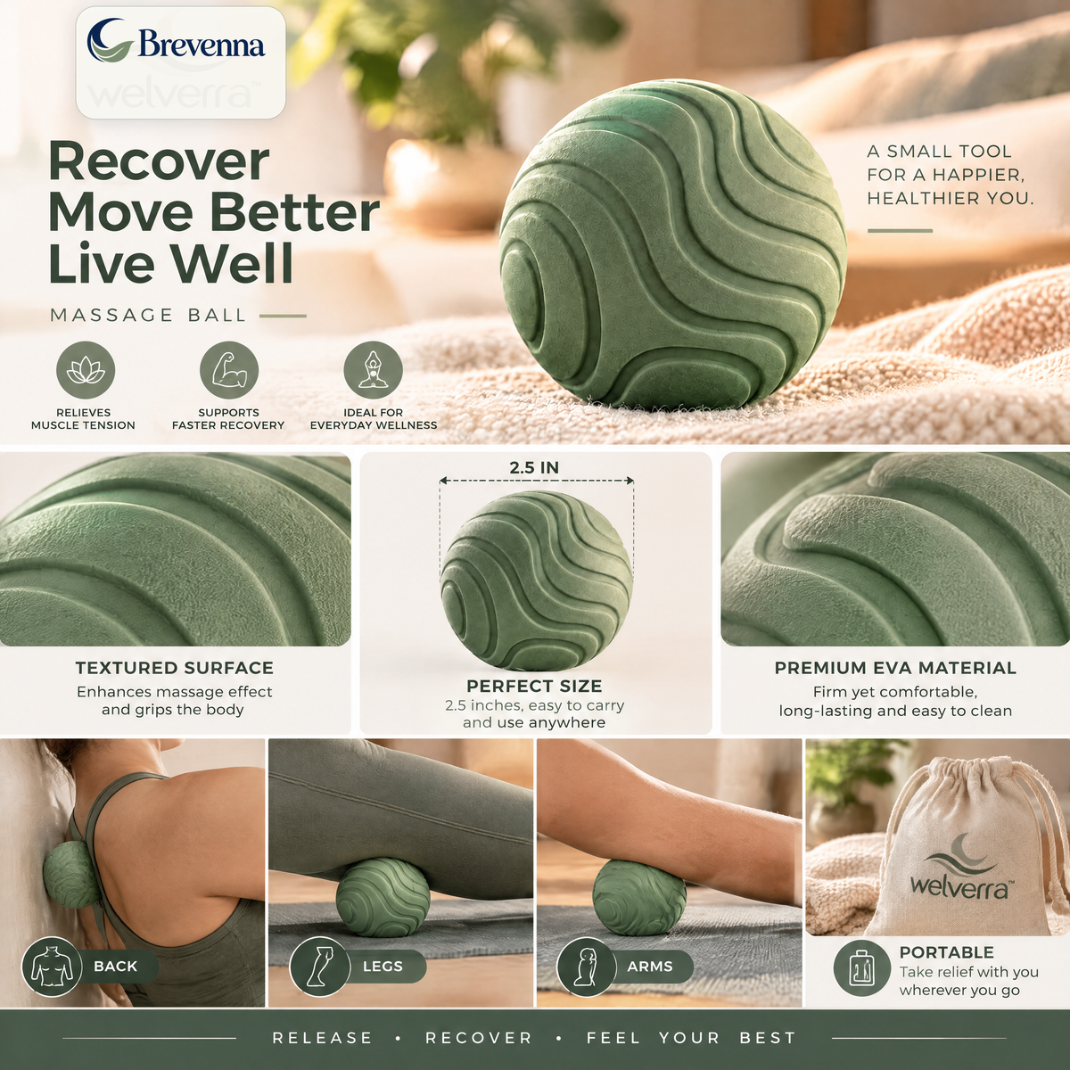 Brevenna™ Myofascial Release Ball view 4