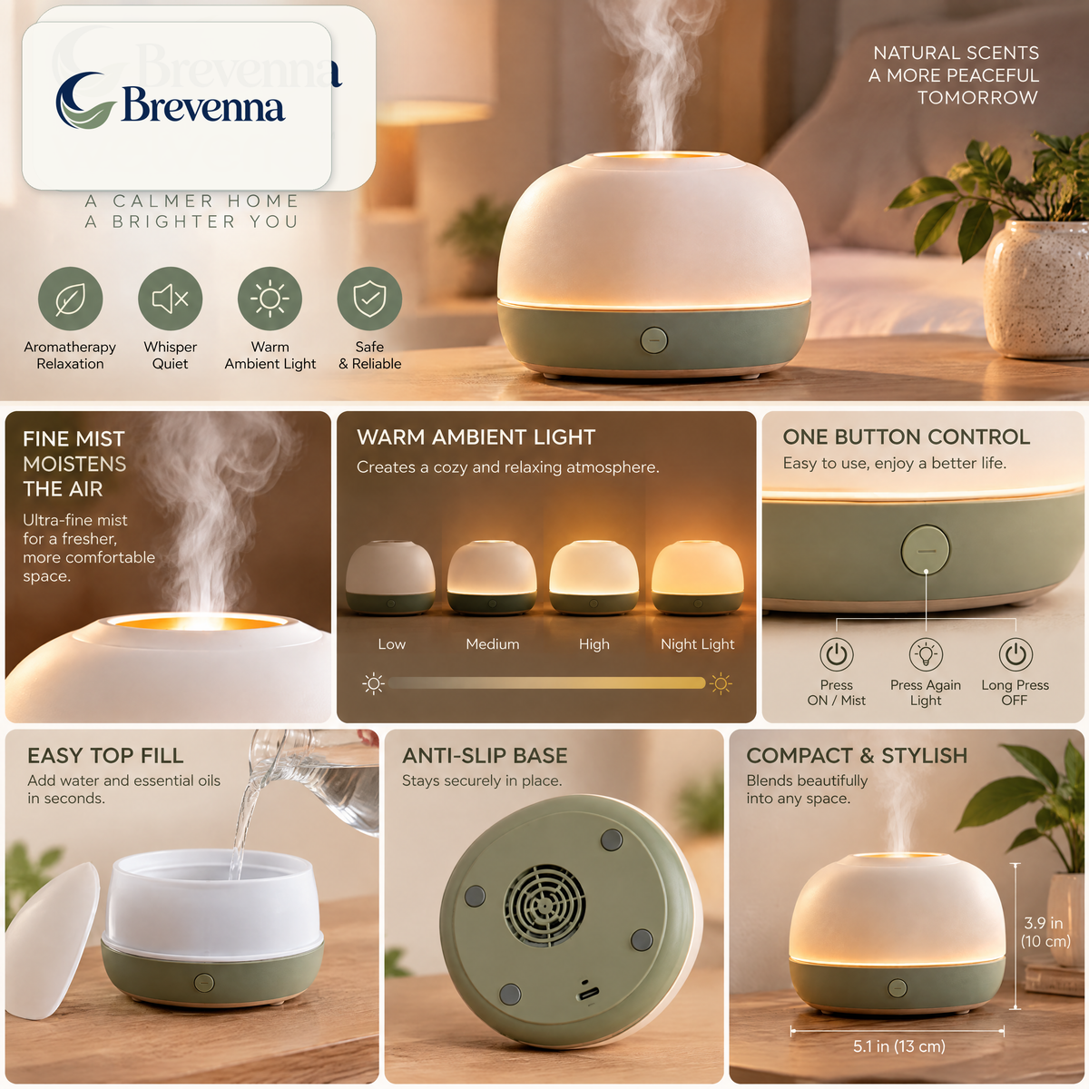 Brevenna™ Sleep Aroma Diffuser view 2