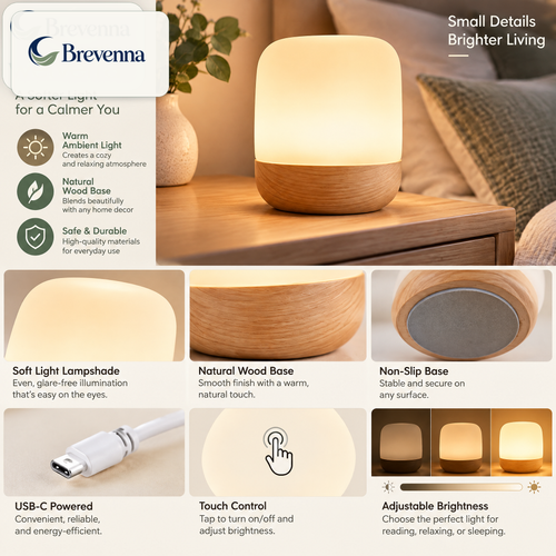 Brevenna™ Bedside Ambient Lamp view 1