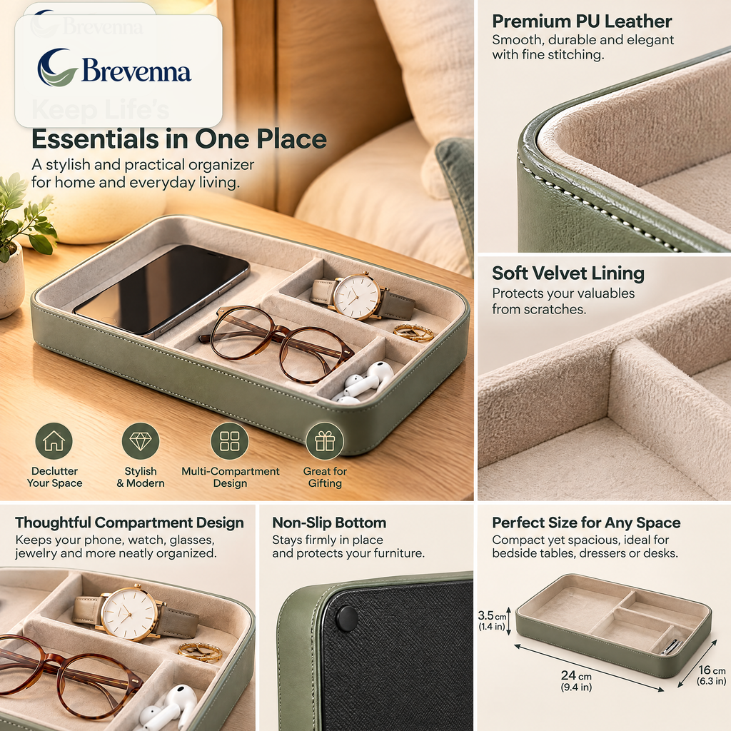 Brevenna™ Bedside Storage Tray view 2