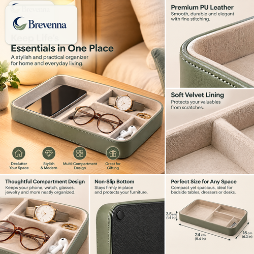 Brevenna™ Bedside Storage Tray view 2