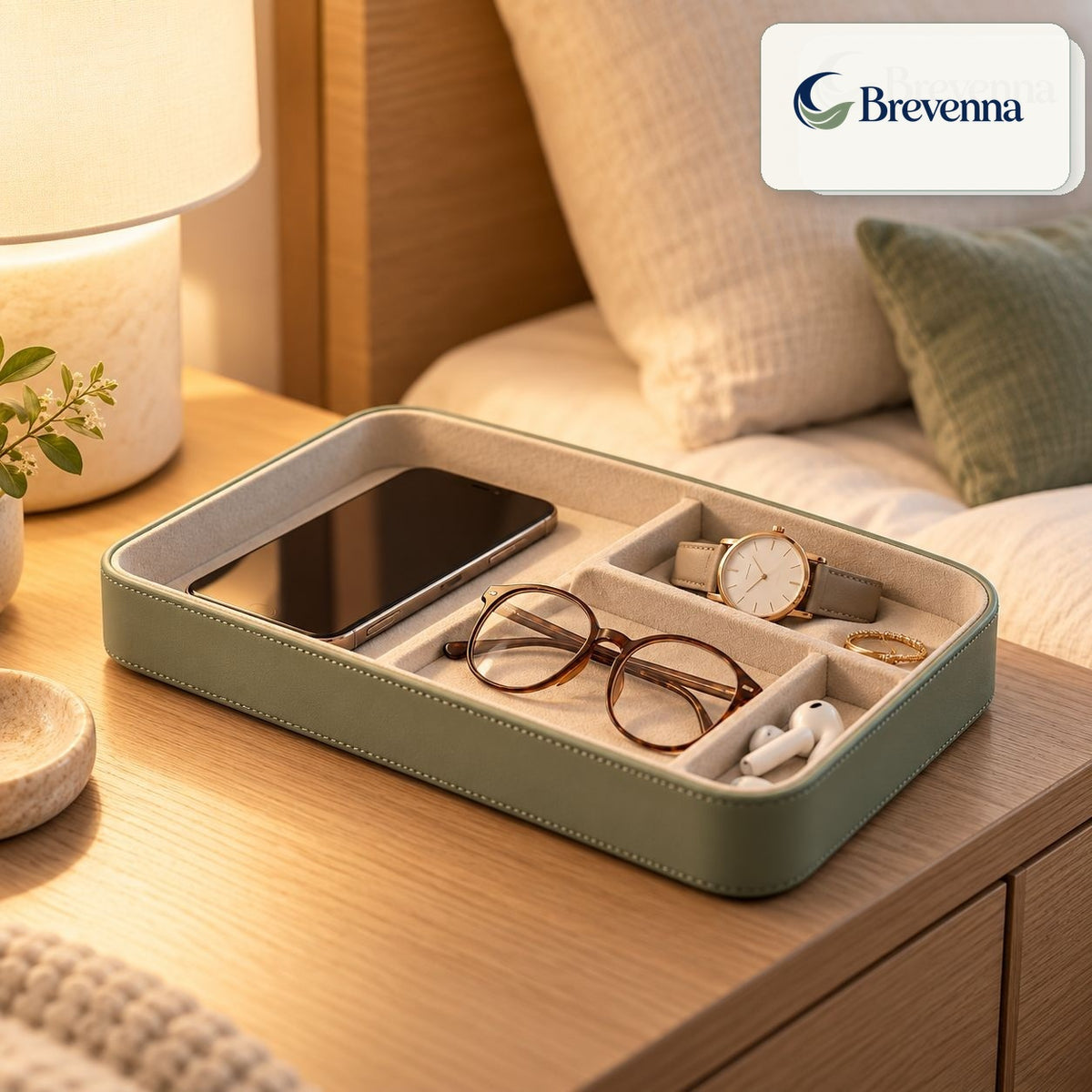 Brevenna™ Bedside Storage Tray view 4